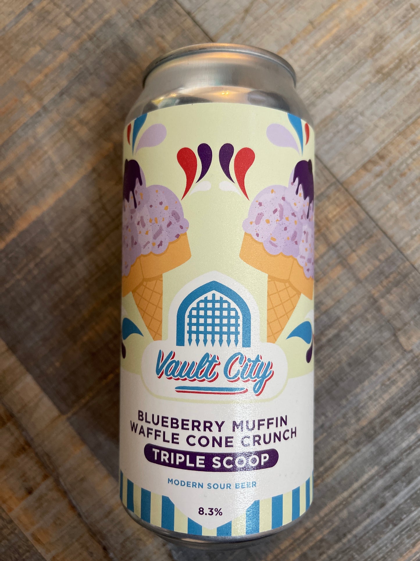 Vault City - Blueberry Muffin Waffle Cone Crunch Triple Scoop (Sour)