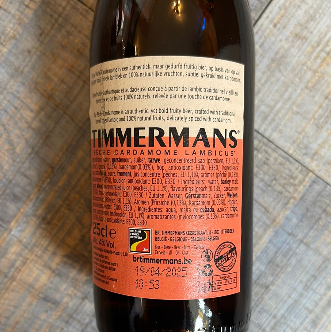 Timmermans - Timmermans Lambicus Pêche Cardamome (Lambic - Fruit)